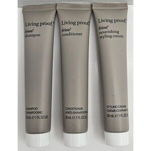 LIVING PROOF No FRIZZ Travel Set 3pc 1 OZ Styling Cream Shampoo Conditioner New